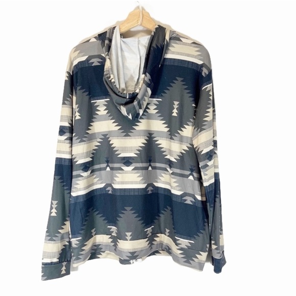 No Brand Women's Aztec Zip Up Sweatshirt Western Cowgirl Boho Size Large - Picture 2 of 6